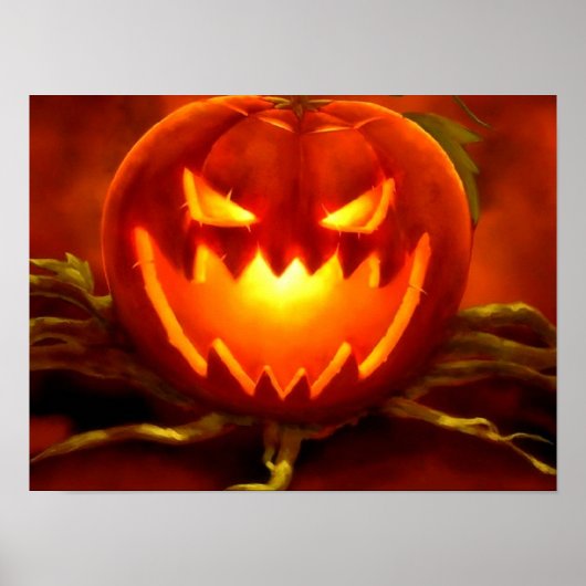 Halloween-Kürbislaterne Poster (Vorne)
