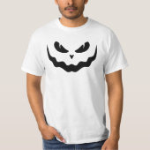 Halloween Kürbislaterne Pumpkin Creepy Face T-Shirt (Vorderseite)