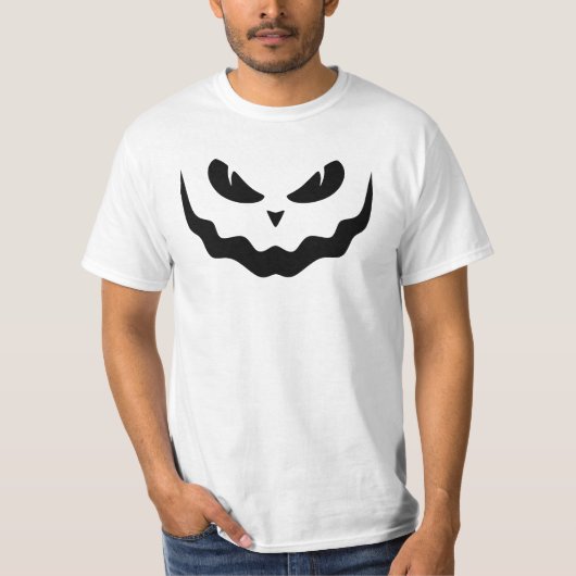 Halloween Kürbislaterne Pumpkin Creepy Face T-Shirt (Vorderseite)