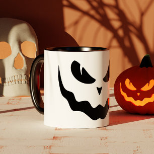 Halloween Kürbislaterne Pumpkin Creepy Face Tasse