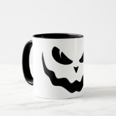 Halloween Kürbislaterne Pumpkin Creepy Face Tasse (Vorderseite Links)