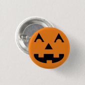 Halloween Kürbislaterne Pumpkin Face Button (Vorne & Hinten)