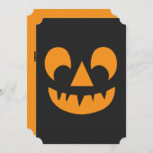 Halloween Kürbislaterne Pumpkin Face Einladung (Vorne/Hinten)