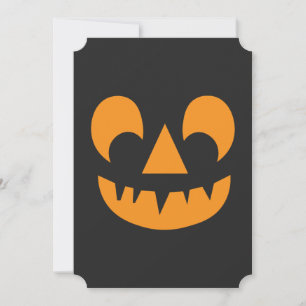 Halloween Kürbislaterne Pumpkin Face Einladung