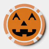 Halloween Kürbislaterne Pumpkin Face Pokerchips (Rückseite)
