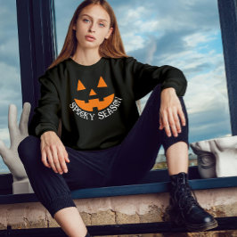 Halloween Kürbislaterne Pumpkin Face Sweatshirt