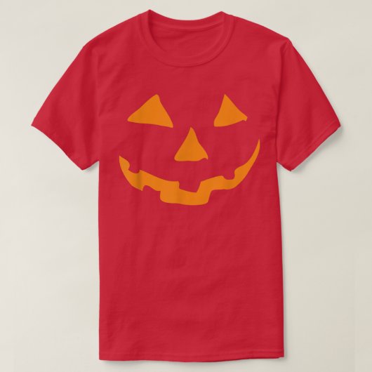 Halloween Kürbislaterne Pumpkin Face T-Shirt (Design vorne)