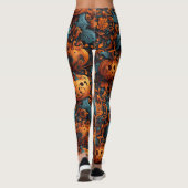 Halloween Kürbislaterne Pumpkin Leggings (Rückseite)
