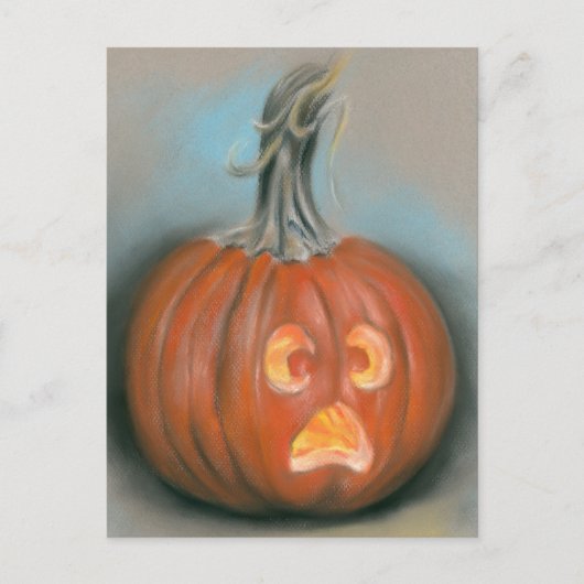 Halloween Kürbislaterne Pumpkin Pastel Postkarte (Vorderseite)