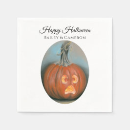 Halloween Kürbislaterne Pumpkin Pastel Serviette