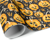 Halloween-Kürbislaterne-Pumpkin-Patch Geschenkpapier (Rolleneckpunkt)