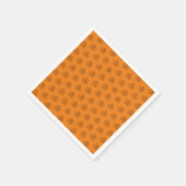 Halloween Kürbislaterne Schwarz-Orange-Muster Serviette (Ecke)