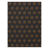 Halloween Kürbislaterne Schwarz-Orange-Muster Tischdecke (Vorderseite)