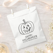 Halloween-Kürbislaterne Schwarz-weiße benutzerdefi Geschenktütchen (Ausgeschnitten)