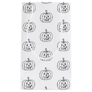 Halloween Kürbislaterne Schwarz-weiße Gefälligk Kleine Geschenktüte