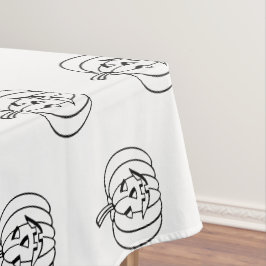 Halloween-Kürbislaterne Schwarz-weißes niedliches  Tischdecke