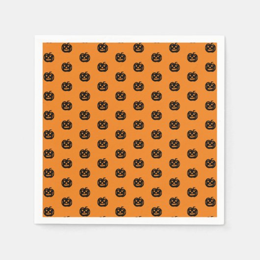 Halloween-Kürbislaterne Serviette (Vorderseite)