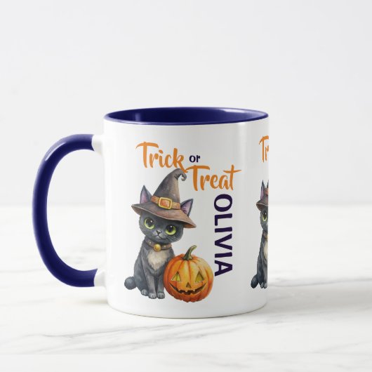 Halloween-Kürbislaterne Tasse (Links)