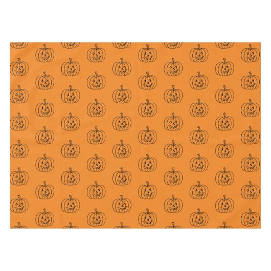Halloween-Kürbislaterne Tischdecke (Vorderseite (Horizontal))