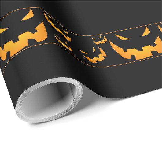 Halloween-Kürbislaternen Geschenkpapier (Rolleneckpunkt)