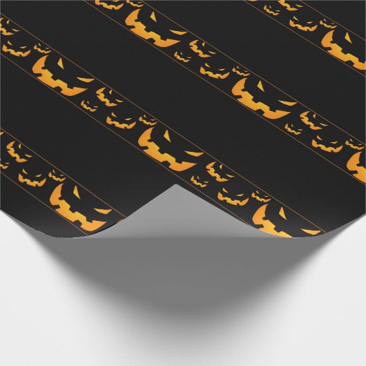 Halloween-Kürbislaternen Geschenkpapier (Ecke)
