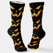 Halloween-Kürbislaternen-Gesicht-Socken Socken (Gewinkelt)