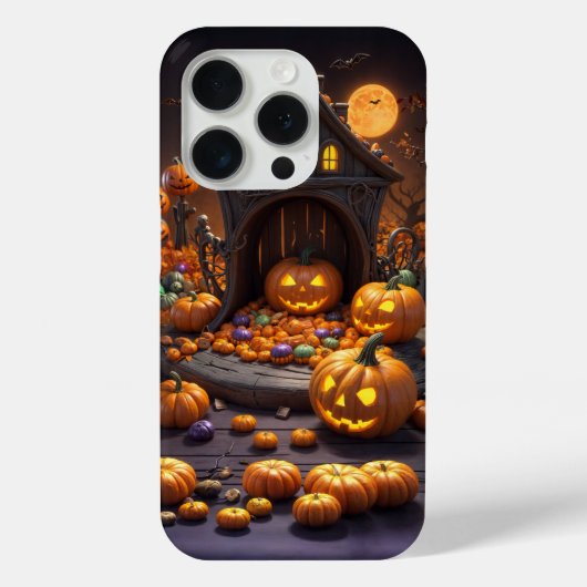 Halloween Kürbislaternen Icons iPhone 15 Hüllen (Rückseite)