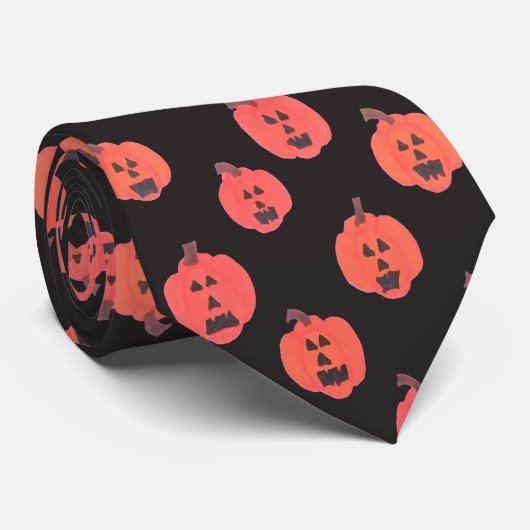 Halloween-Kürbislaternen Krawatte (Gerollt)
