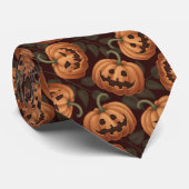 Halloween Kürbislaternen Neck Tie Krawatte (Gerollt)