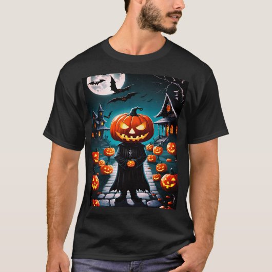 Halloween-Kürbisler-T - Shirt (Vorderseite)
