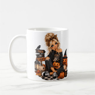 Halloween-Kürbismädchen Kaffeetasse