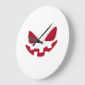 Halloween-Kürbismaske Große Wanduhr (Winkel)