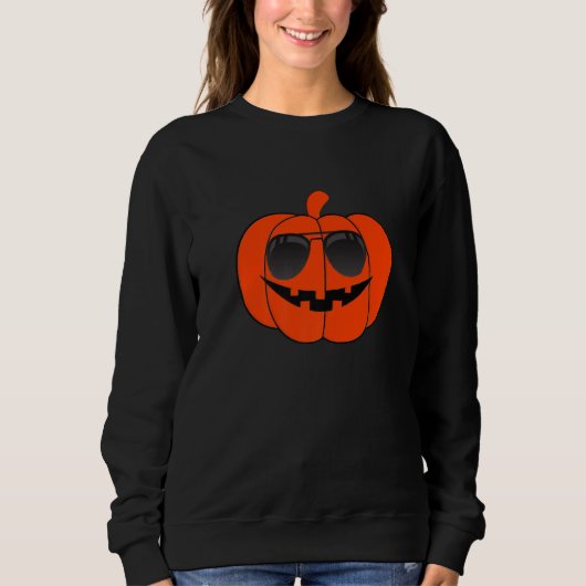 Halloween-Kürbismaske Sweatshirt (Vorderseite)