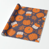 Halloween-Kürbismuster Geschenkpapier (Ungerollt)