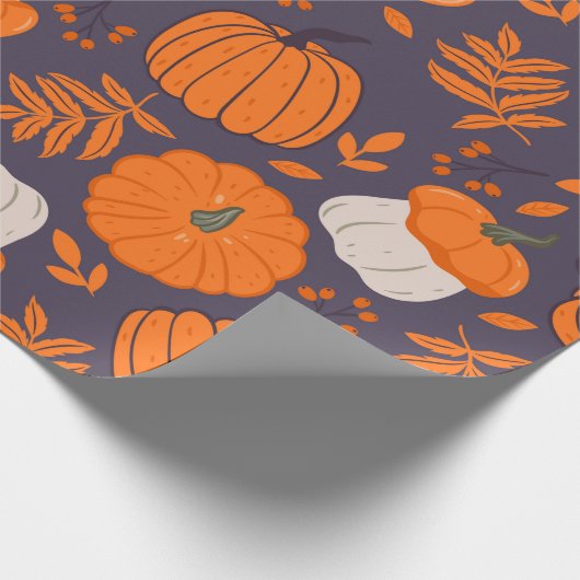 Halloween-Kürbismuster Geschenkpapier (Ecke)