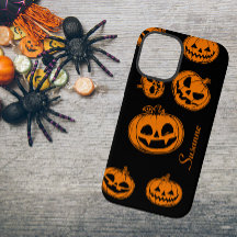 Halloween-Kürbismuster-Handyhülle