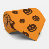 Halloween-Kürbismuster Krawatte (Gerollt)