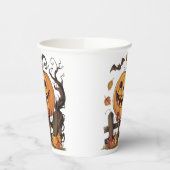 Halloween-Kürbispapiertasse Pappbecher (Links)