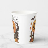 Halloween-Kürbispapiertasse Pappbecher (Rechts)