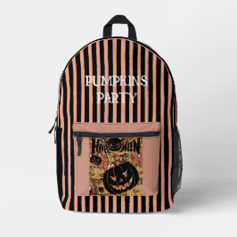 Halloween, Kürbisparty, Gruselig, Schwarz SoftPeac Bedruckter Rucksack