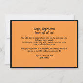 Halloween-Kürbispflastertrick Karte (Rückseite)