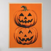 Halloween-Kürbisposter Ernte-Kürbisposter Poster (Vorne)
