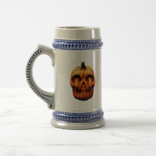 Halloween-Kürbiss-Schädel Bierglas