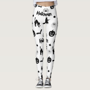 Halloween-Kürbisschlägerhexe-Spinne Leggings