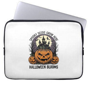 Halloween-Kürbisschloss Vintage Gruseliges T-Shirt Laptopschutzhülle