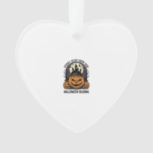 Halloween-Kürbisschloss Vintage Gruseliges T-Shirt Ornament
