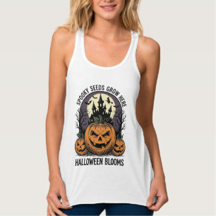 Halloween-Kürbisschloss Vintage Gruseliges T-Shirt Tank Top