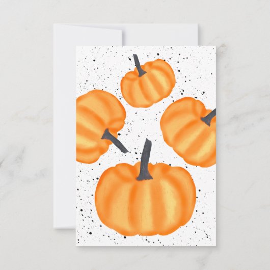 Halloween-Kürbisschnitzerei Einladung (Rückseite)