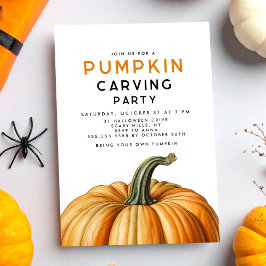 Halloween-Kürbisschnitzerei-Party Einladung
