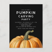 Halloween-Kürbisschnitzerei-Party Feiertagspostkarte (Vorderseite)